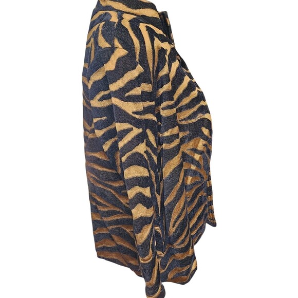 Painted Pony Vintage Tiger Print Size M Tapestry-Feel 3 Button Jacket - Picture 3 of 8